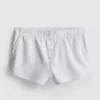 Jersey-shorts med knappdetaljer i bomullsrik kvalitet