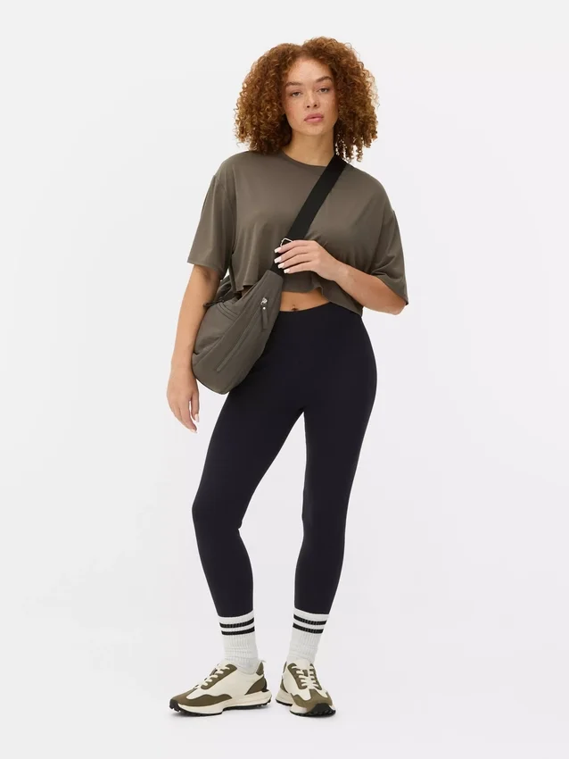 Jerseyleggings med hög midja
