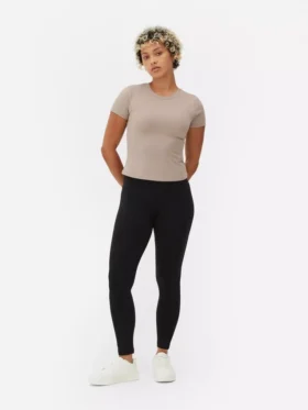 Jerseyleggings med hög midja