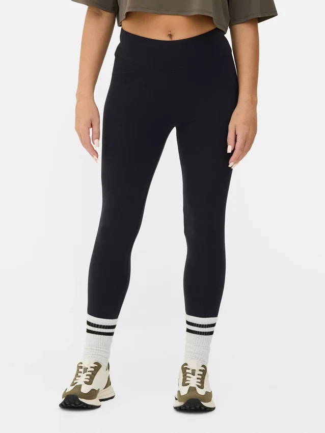 Jerseyleggings med hög midja
