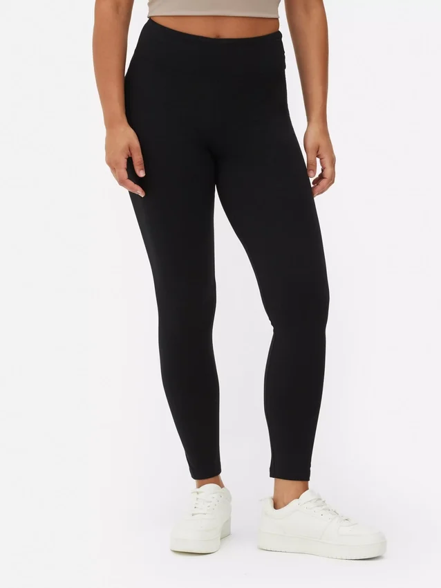 Jerseyleggings med hög midja