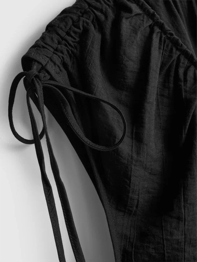 Jumpsuit med V-ringning och ballongben