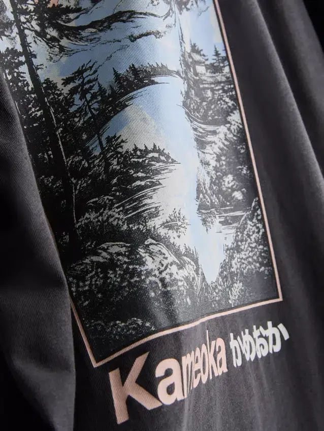 Kameoka T-shirt med tryck