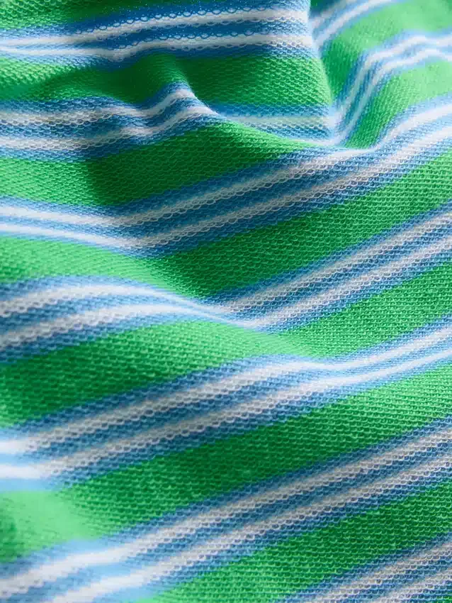 Kort bandeau-top i bomullsrik material med ränder