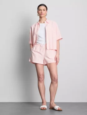 Kort, boxig oxfordshorts med korta ärmar