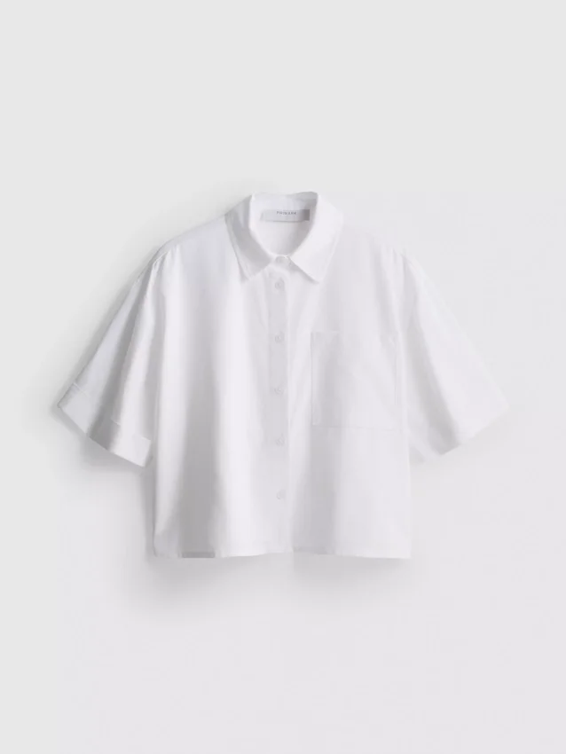 Kort, boxig oxfordshorts med korta ärmar