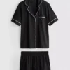 Kort pyjamasar i boyfriend-stil