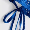 Kort virkad halterneck-top