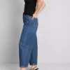 Korta jeans i denim med vida ben