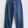 Korta jeans i denim med vida ben