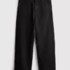 Korta jeans i denim med vida ben