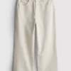 Korta jeans i denim med vida ben