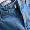 Korta jeans i denim med vida ben