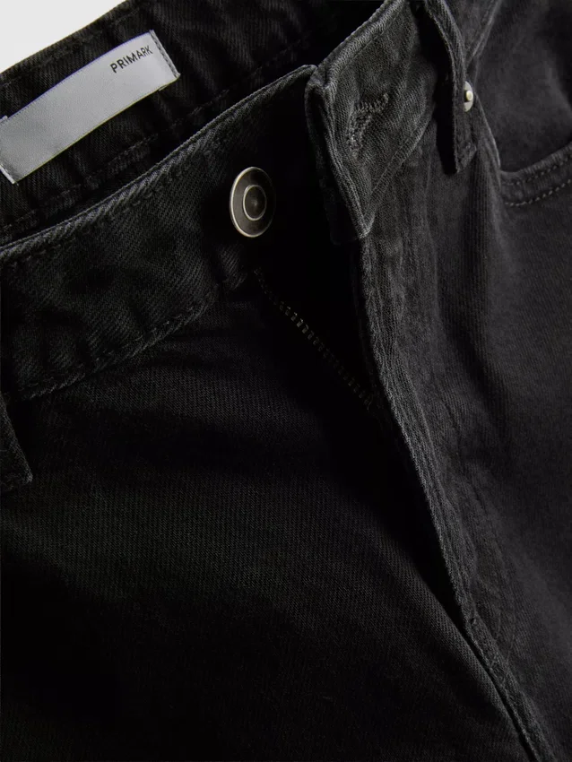 Korta jeans i denim med vida ben