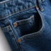 Korta jeans i denim med vida ben