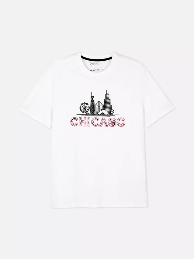 Kortärmad Chicago-T-shirt