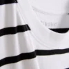 Kortärmad randig T-shirt med rund hals