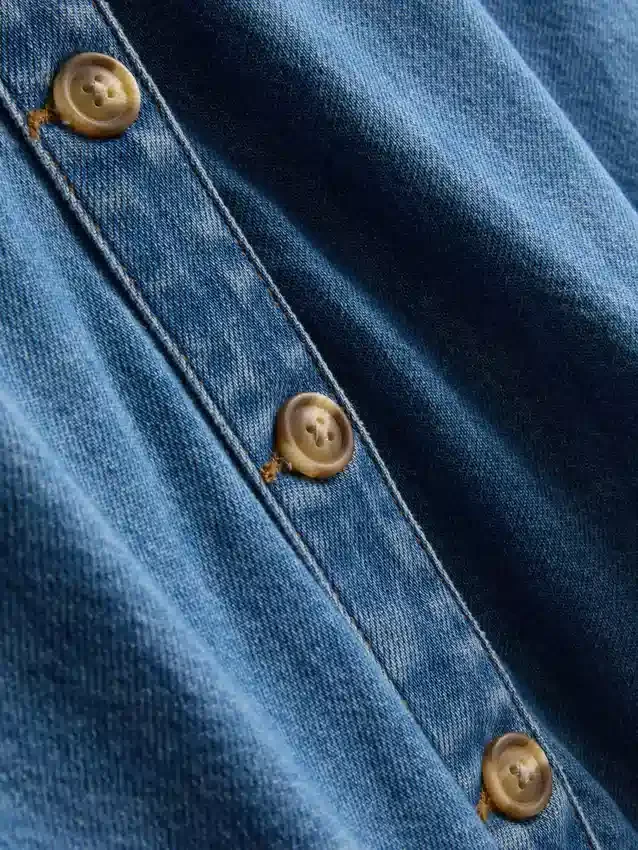 Kortärmad skjorta i denim