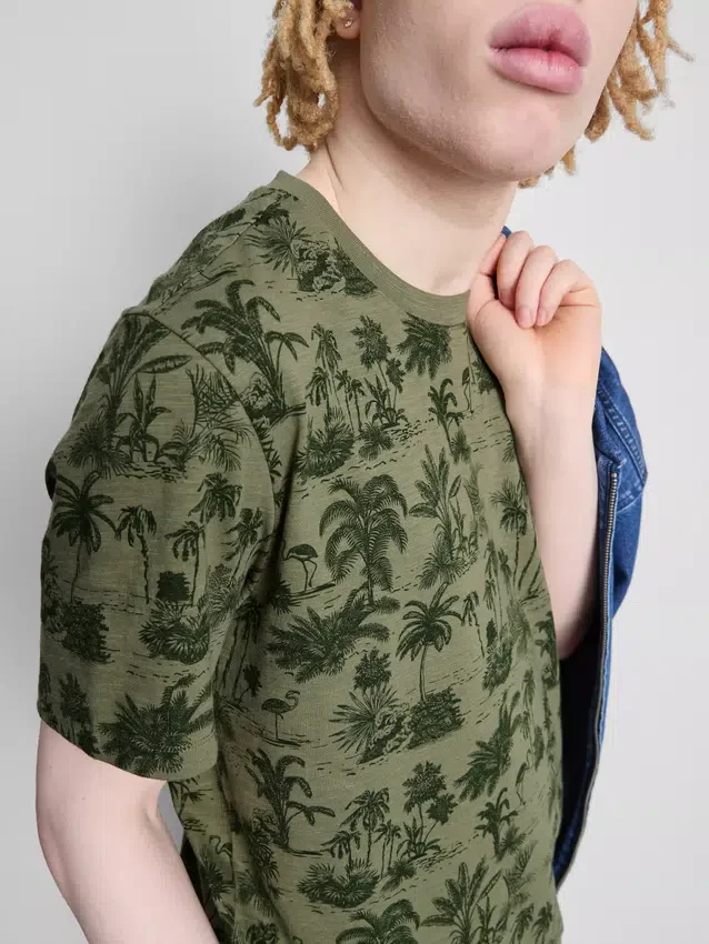 Kortärmad skjorta med tryck
