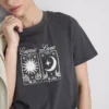 Kortärmad T-shirt i bomull med tryck