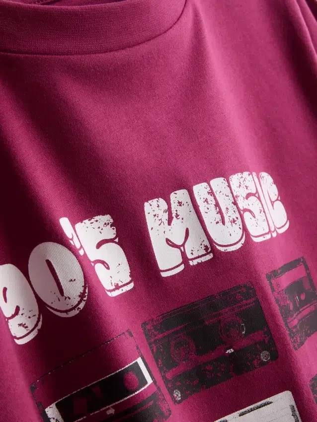 Kortärmad T-shirt i bomull med tryck