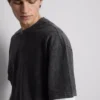 Kortärmad tvättad t-shirt