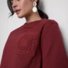 Kortärmad virkad T-shirt i bomull