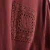 Kortärmad virkad T-shirt i bomull