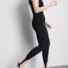 Leggings i crepe med hällor