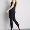Leggings i crepe med hällor