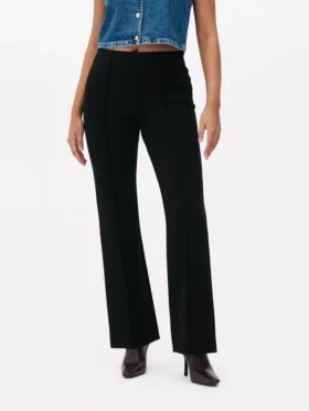 Leggings i ponte med medelhög midja och utsvängda ben