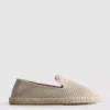 Låga stickade espadriller