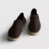 Låga stickade espadriller