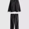 Lång pyjamasar i rutig poplin