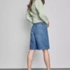 Långa bermudashorts i bomullsdenim