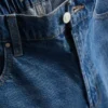 Långa bermudashorts i bomullsdenim