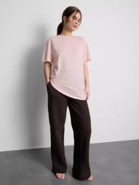 Långärmad T-shirt med rund hals