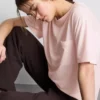 Långärmad T-shirt med rund hals