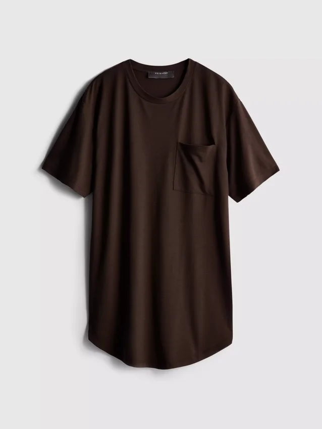 Långärmad T-shirt med rund hals