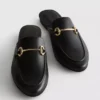 Loafers i konstläder med snabbitsspännen