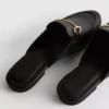 Loafers i konstläder med snabbitsspännen