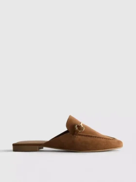 Loafers i mule-stil med snaffle-detaljer