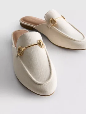 Loafers i mule-stil med snaffle-detaljer