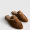 Loafers i mule-stil med snaffle-detaljer