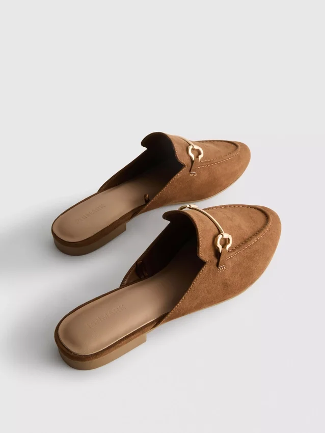 Loafers i mule-stil med snaffle-detaljer