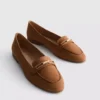 Loafers med bred passform och låg vrist