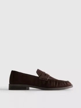 Loafers med rynkad detalj