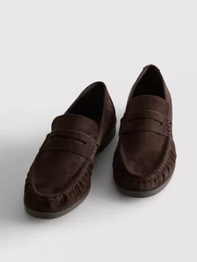 Loafers med rynkad detalj