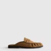 Loafersandaler i imitationsmocka