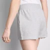 Loungeshorts i bomull med delad fåll